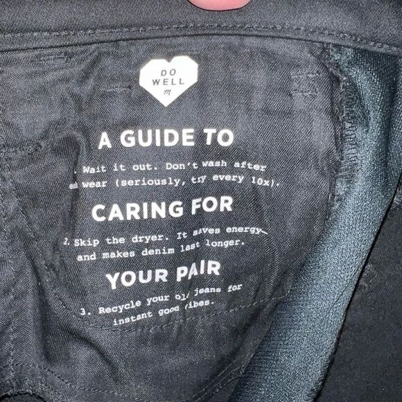 Madewell Black Velvet Tuxedo Stripe 9” High Rise Skinny Jeans Size 26 NWOT - Picture 12 of 12